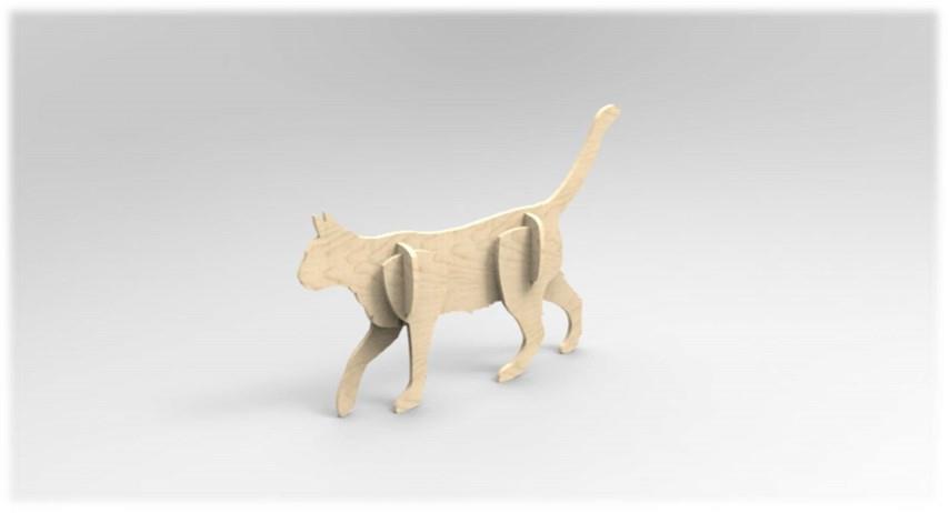 Basit Seviye Evcil HayvanlarMini Kedi Hayvan Maketi | Basit Seviye3D Sergi