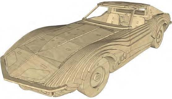 Corvette Stingray 69 Araba Maketi | Orta Seviye