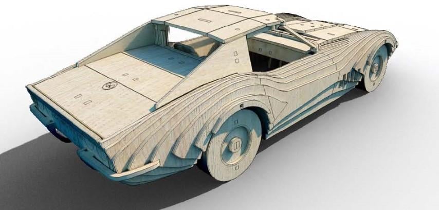 Corvette Stingray 69 Araba Maketi | Orta Seviye