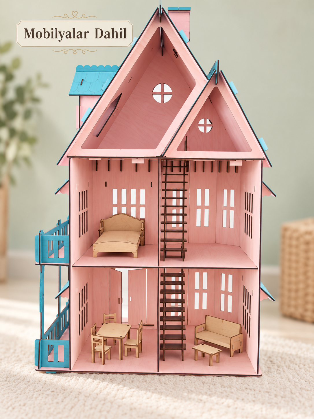 İleri Seviye EvlerBarbi Çocuk Oyun Evi Ev Maketi | İleri Seviye Renkli3D Sergi