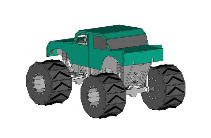 Orta Seviye Kamyon & TraktörCanavar Kamyon Maketi | Orta Seviye3D Sergi