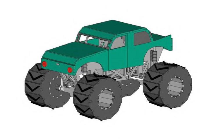 Orta Seviye Kamyon & TraktörCanavar Kamyon Maketi | Orta Seviye3D Sergi