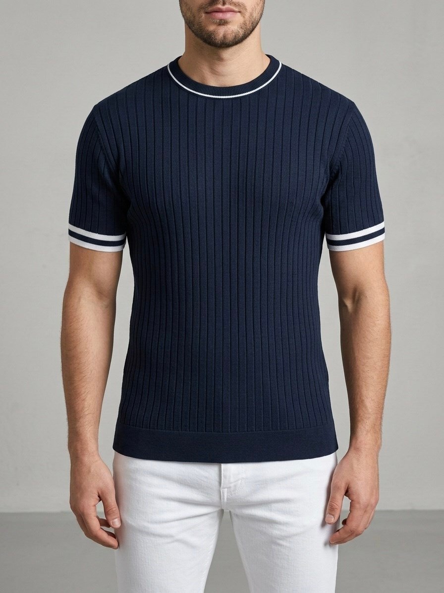 homiro.com.tr'de erkekler için şık ve rahat bir seçenek olan ekru fitilli slim fit bisiklet yaka triko t-shirt lacivert renk seçeneğiyle! Kaliteli kumaşı ve şık tasarımıyla şimdi özel indirimlerle sizi bekliyor.