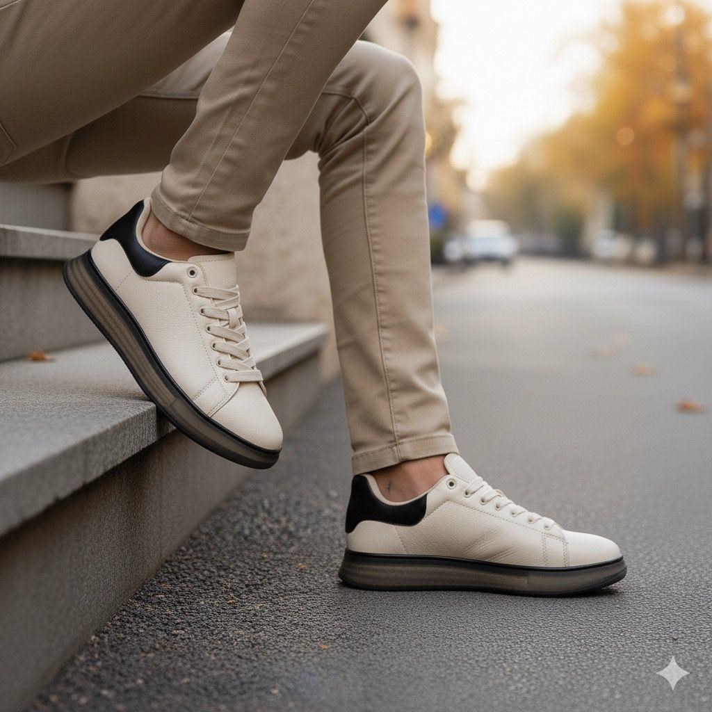 Homiro.com.tr'de erkek kalın tabanlı spor sneaker - bej rengi seçenekleriyle şıklığı ve rahatlığı bir arada bulabilirsin. En uygun fiyatlarla hemen satın al!