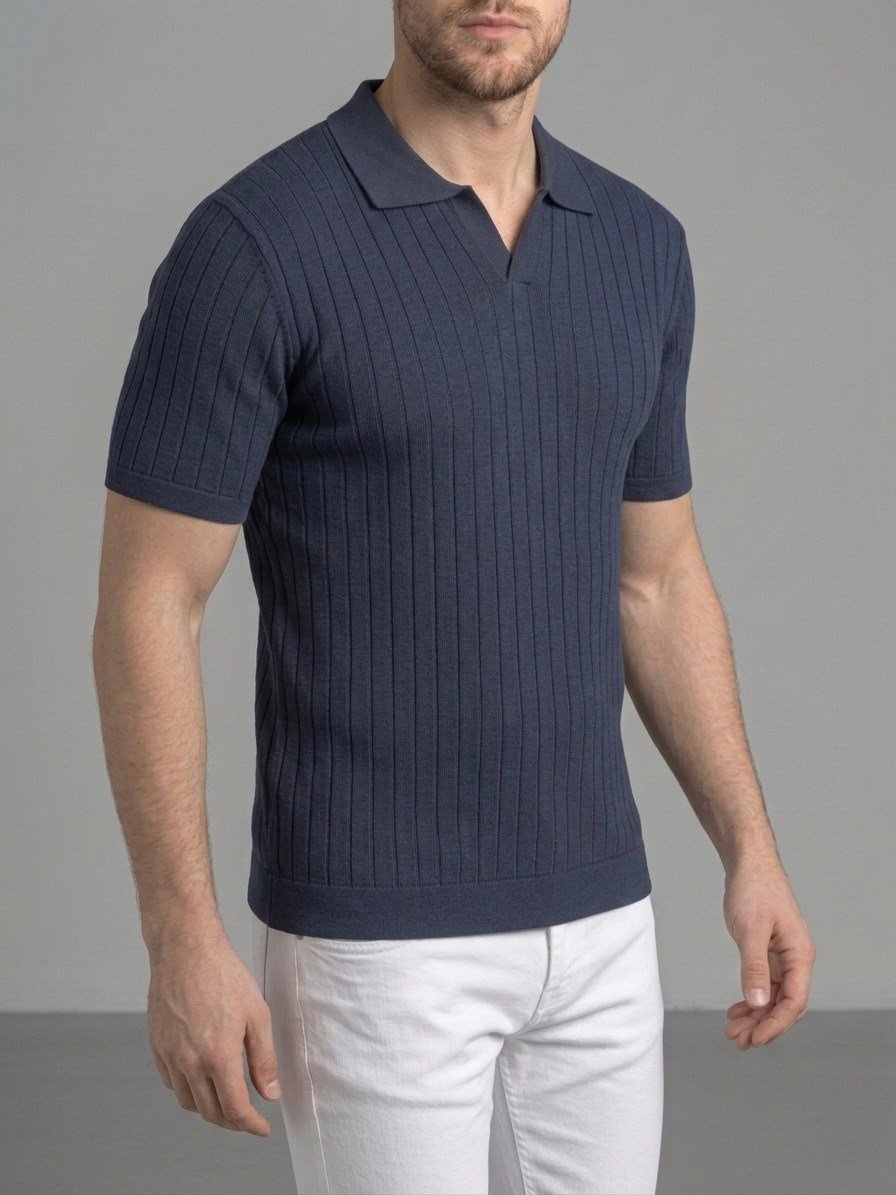 Homiro.com.tr'de erkek slim fit ekru triko polo yaka t-shirt lacivert renk seçeneğiyle! Şıklığı ve rahatlığı bir arada sunan bu ürünü hemen inceleyin.