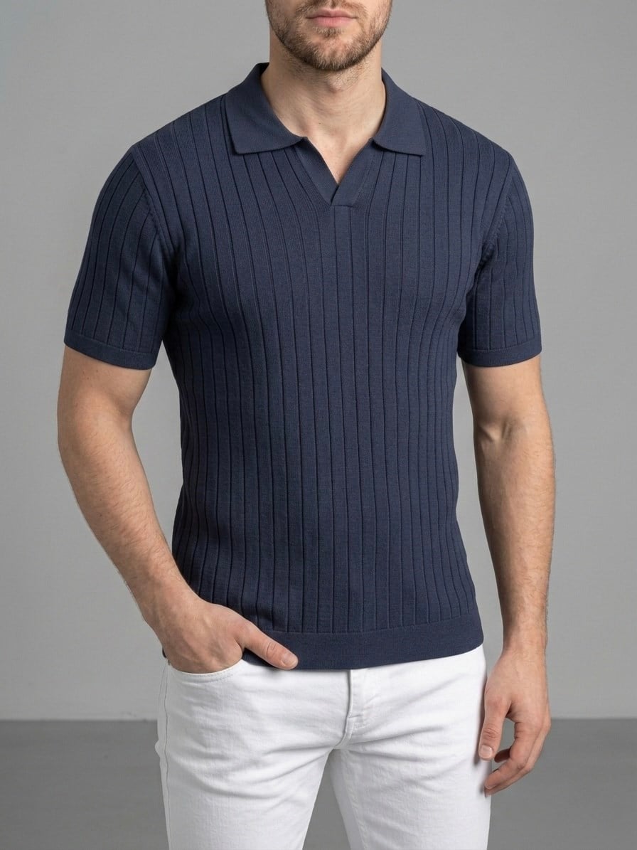 Homiro.com.tr'de erkek slim fit ekru triko polo yaka t-shirt lacivert renk seçeneğiyle! Şıklığı ve rahatlığı bir arada sunan bu ürünü hemen inceleyin.