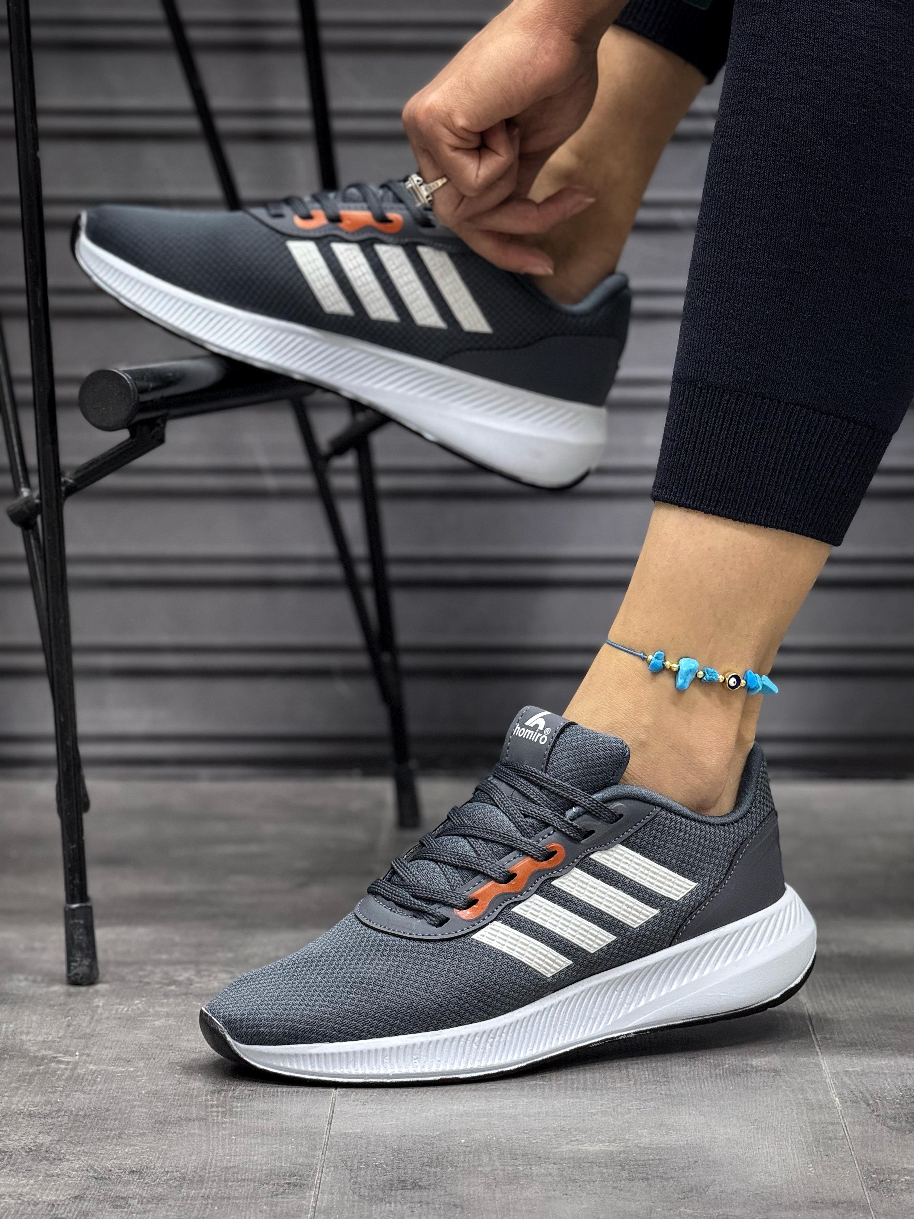 Unisex Fuspetli Poli Taban Spor Ayakkabı-Füme-Beyaz