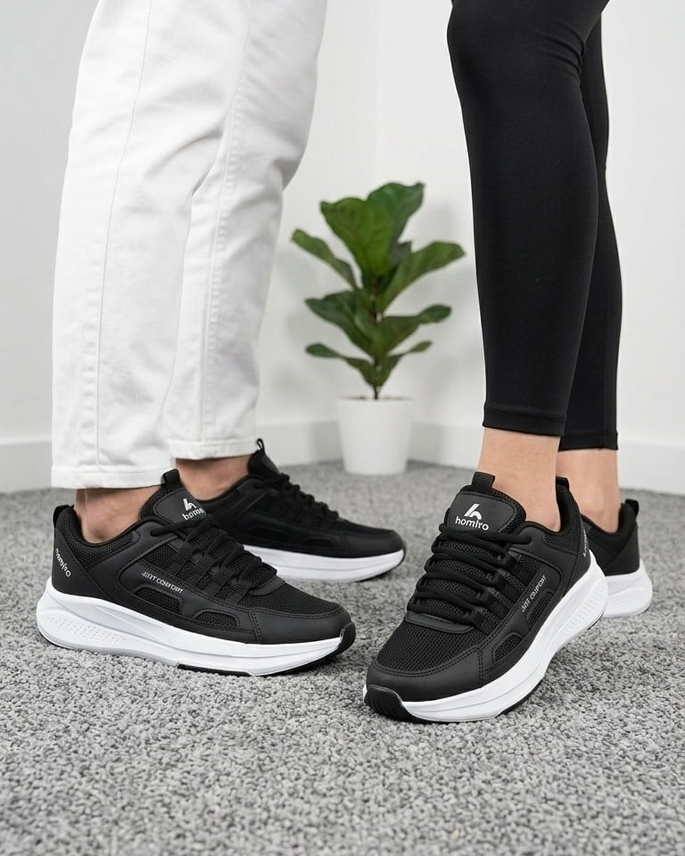 Homiro.com.tr'de Unisex Fuspetli Spor Ayakkabı - Siyah Beyaz modelini keşfedin! Tarzınızı yansıtan, rahat ve şık spor ayakkabılar için hemen tıklayın.