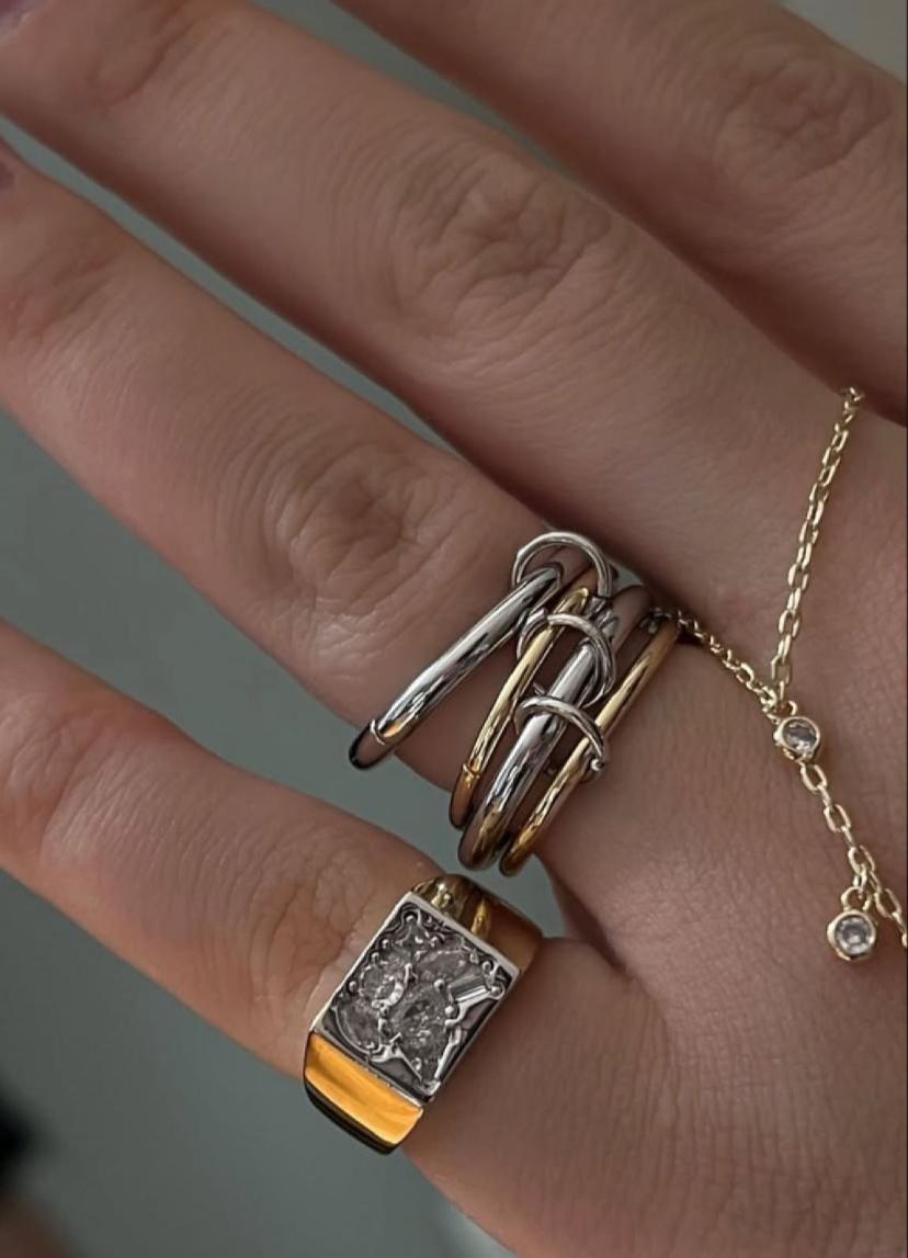 4 Sıra Mix Basic Spinelli Yüzük