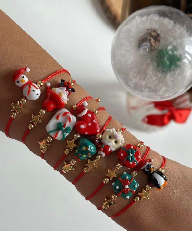 Cam Boncuk Noel Baba Murano Bileklik