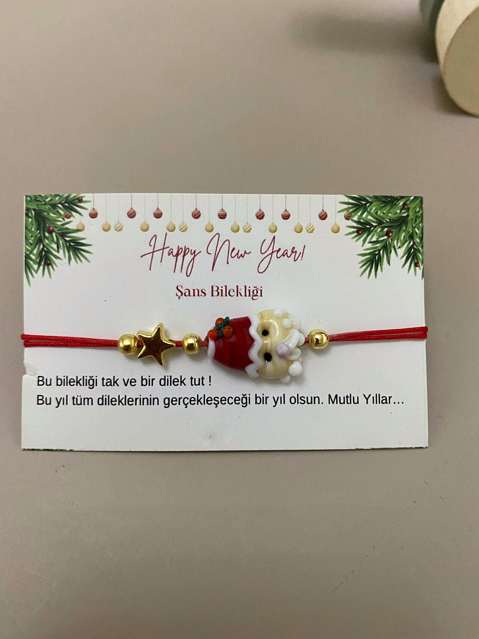 Cam Boncuk Noel Baba Murano Bileklik