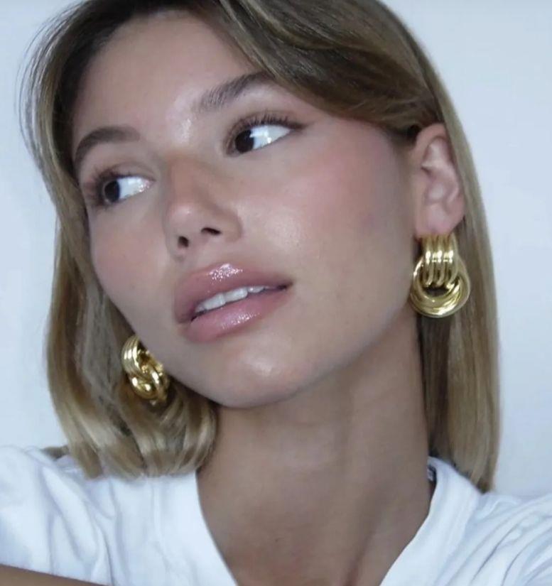 Çelik Halley Küpe Gold