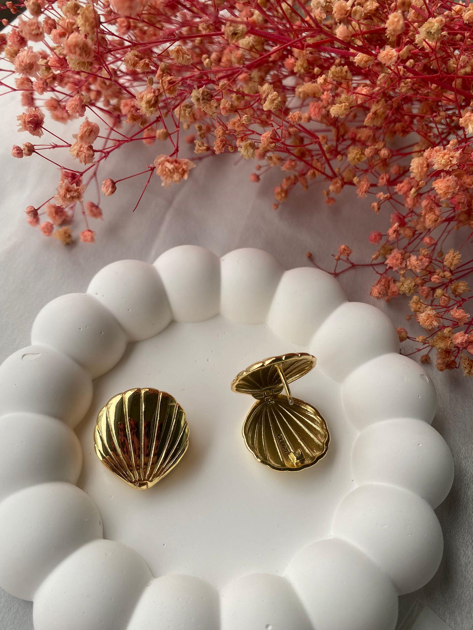 Çelik Tasarım Midye Küpe