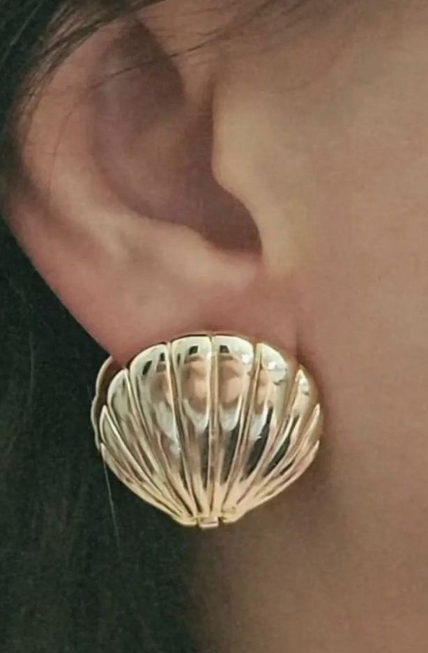 Çelik Tasarım Midye Küpe