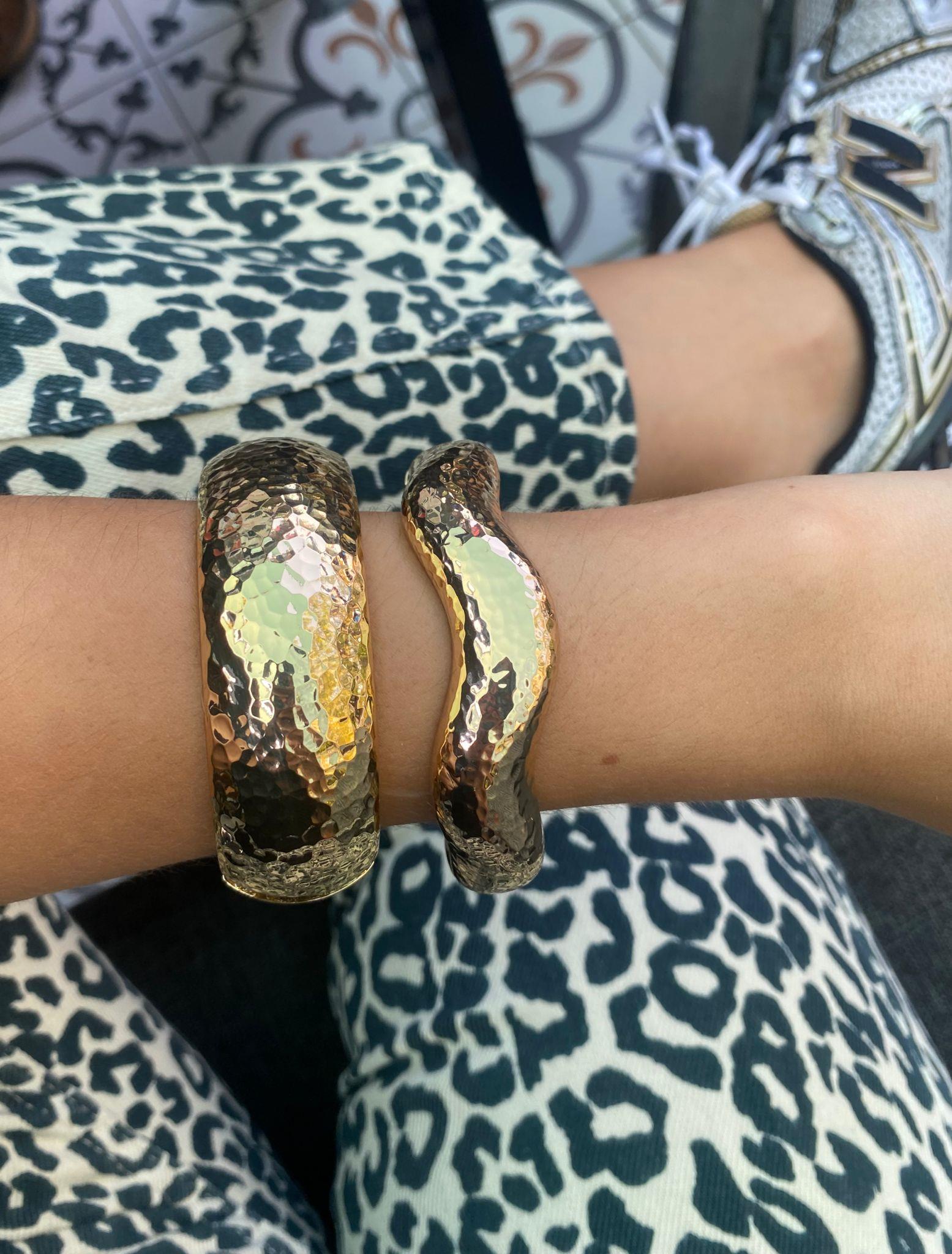 Gold Dokulu Dalga Kelepçe