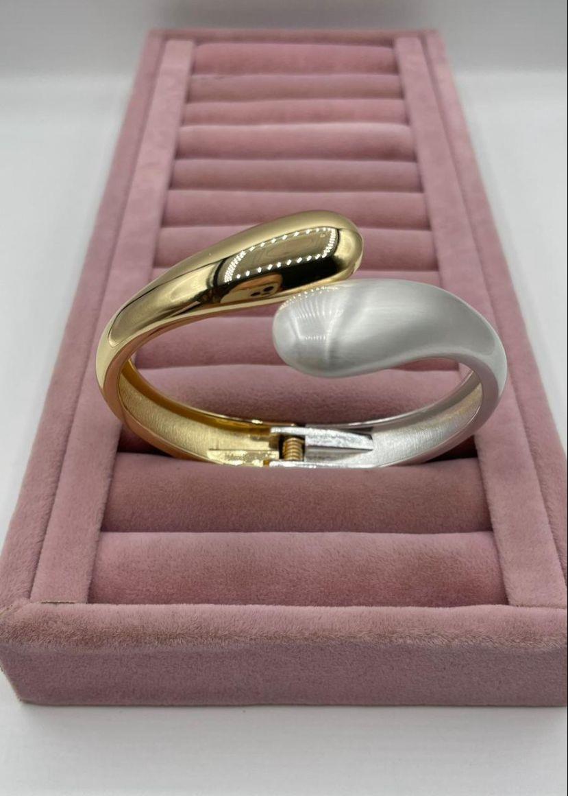 Gold&Gümüş Sarmal Mix Kelepçe