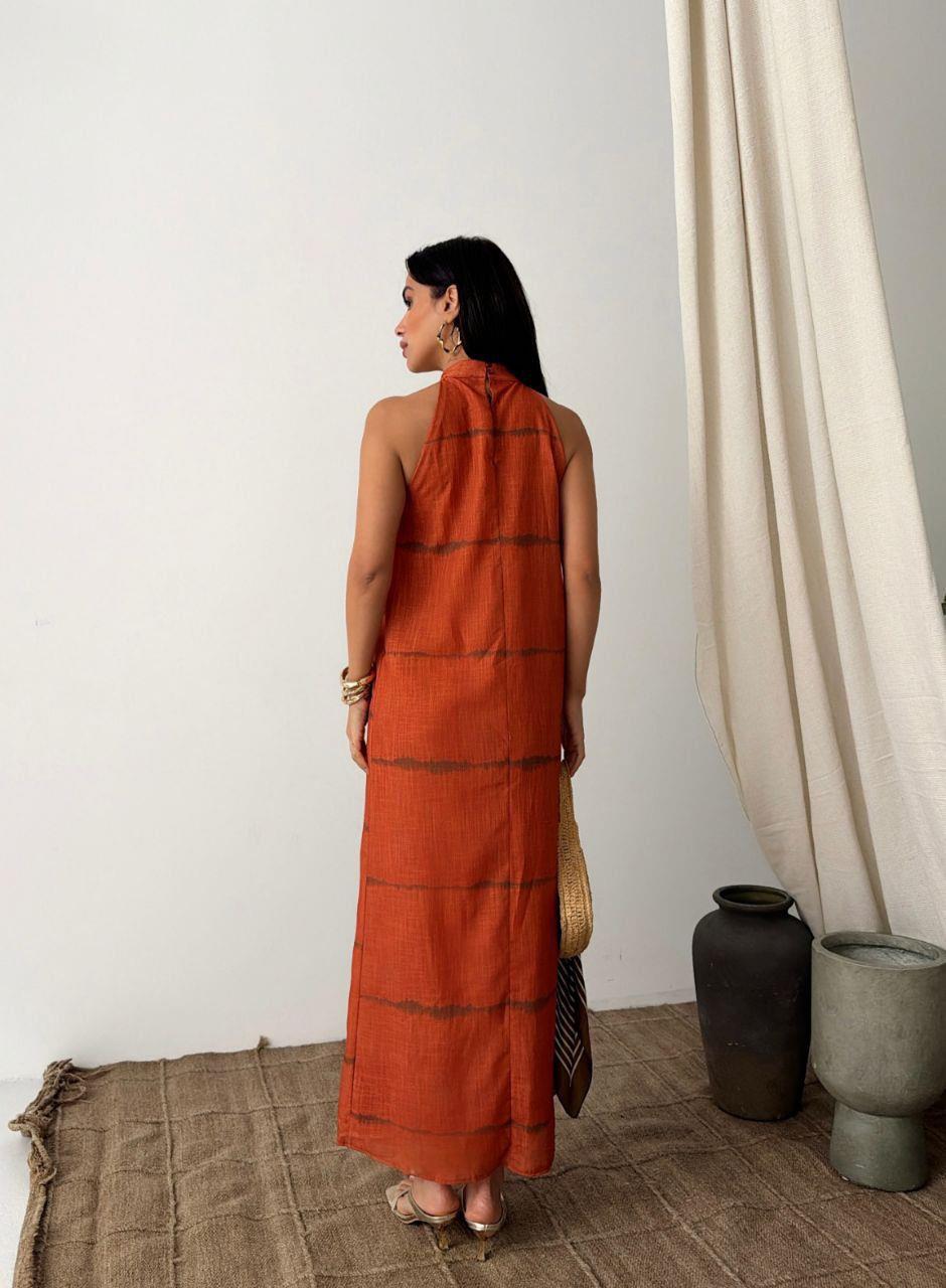 Halter Yaka Maxi Elbise