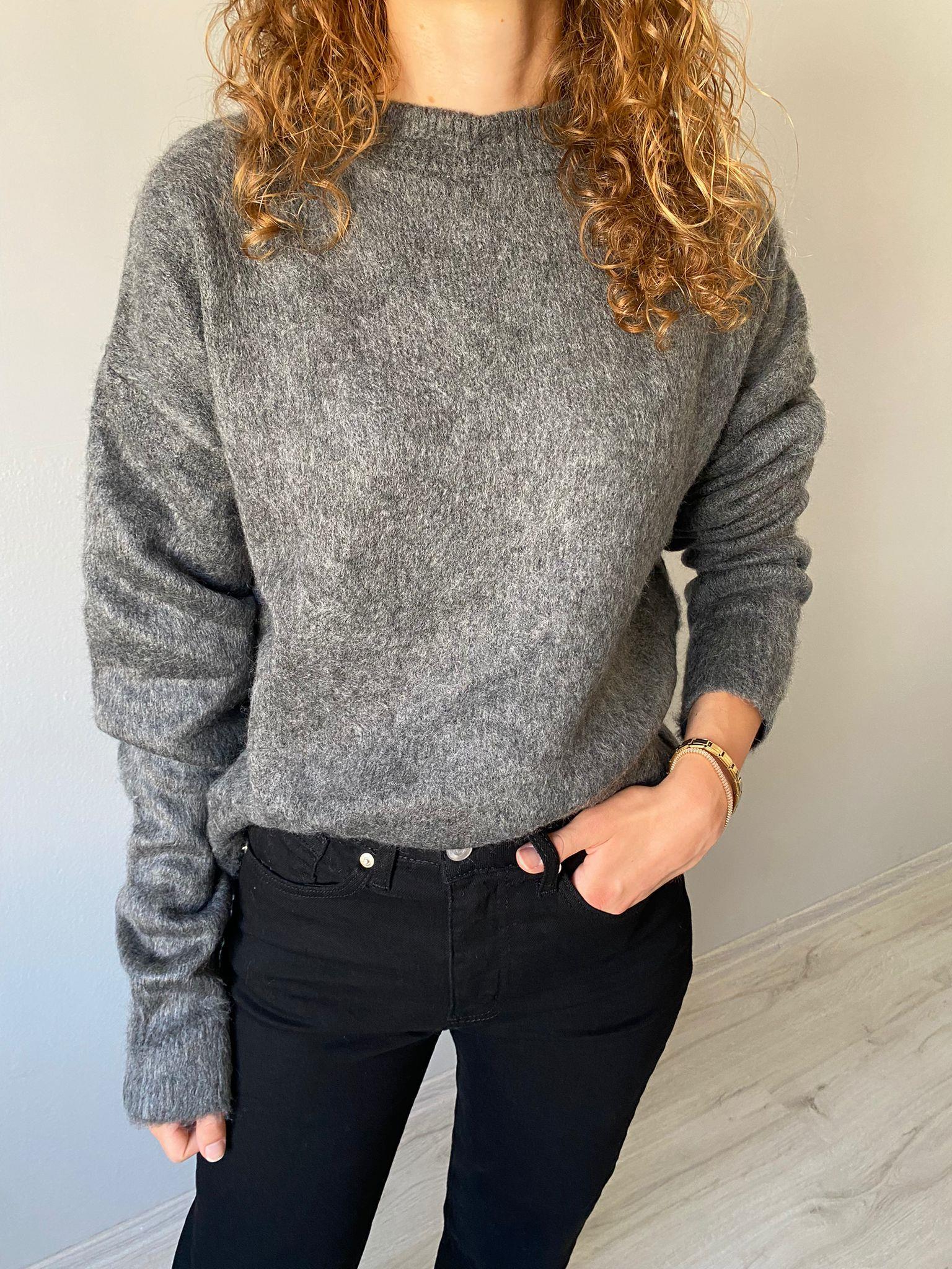 M.D Bisiklet Yaka Oversize Antasit Yumoş Uzun Kol Kazak