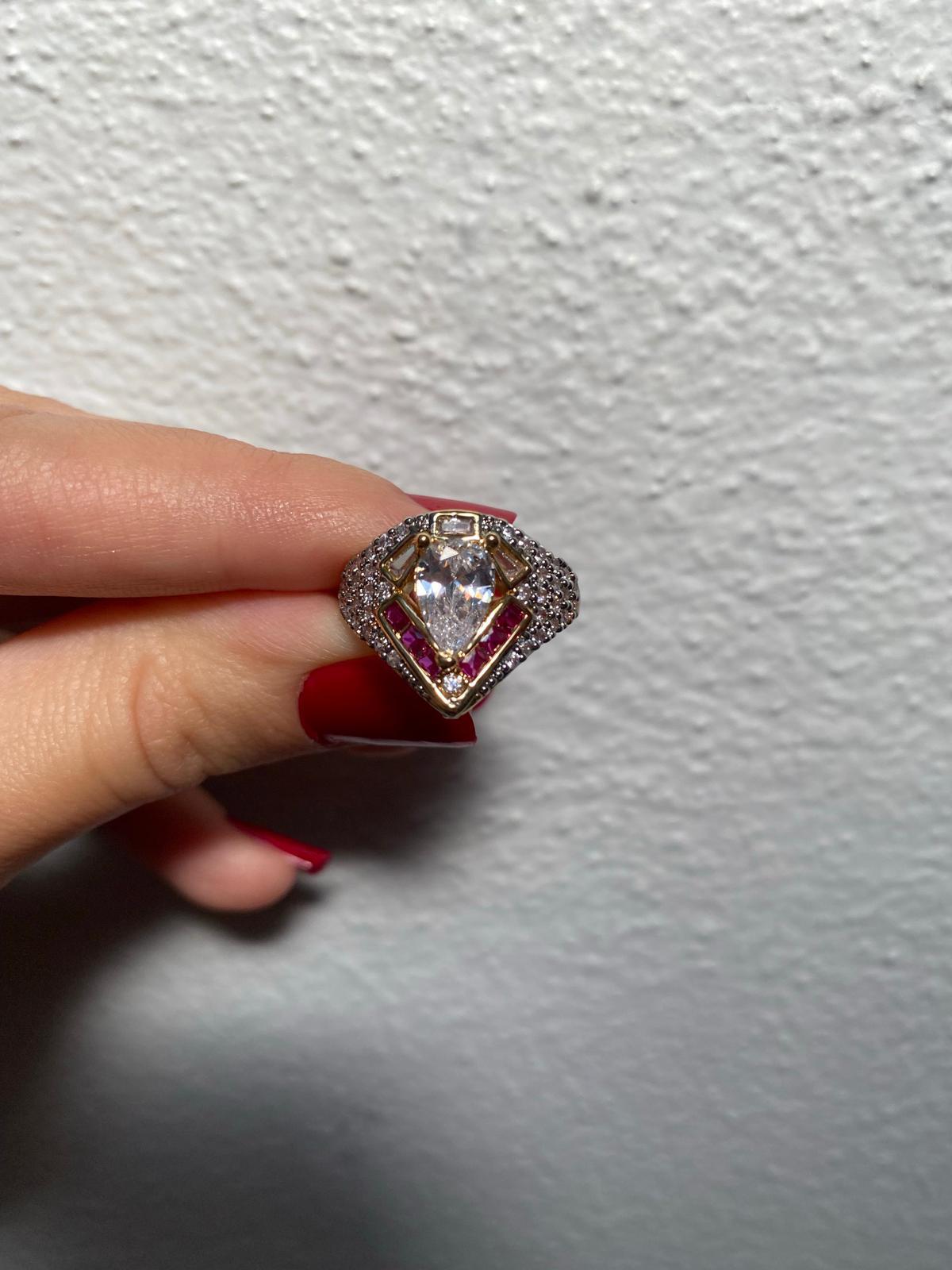 Marka Model Baget Pembe Taşlı Özel Seri Ayarlanabilir Yüzük