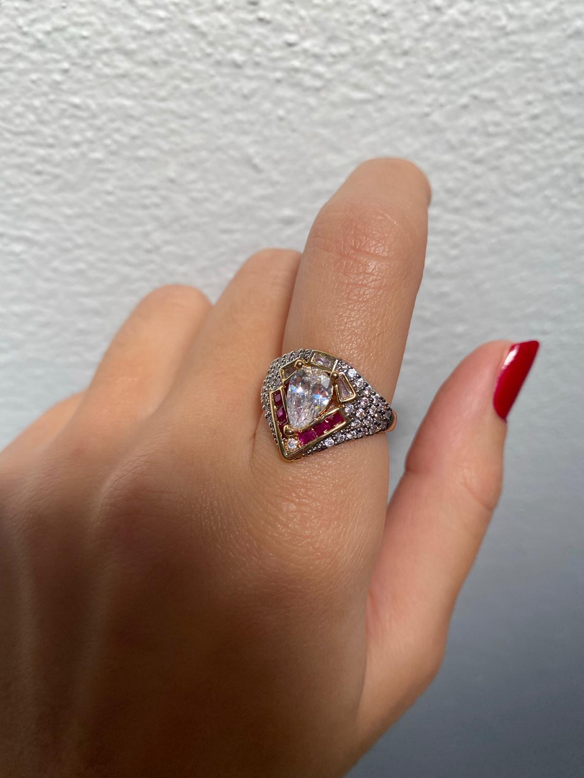 Marka Model Baget Pembe Taşlı Özel Seri Ayarlanabilir Yüzük