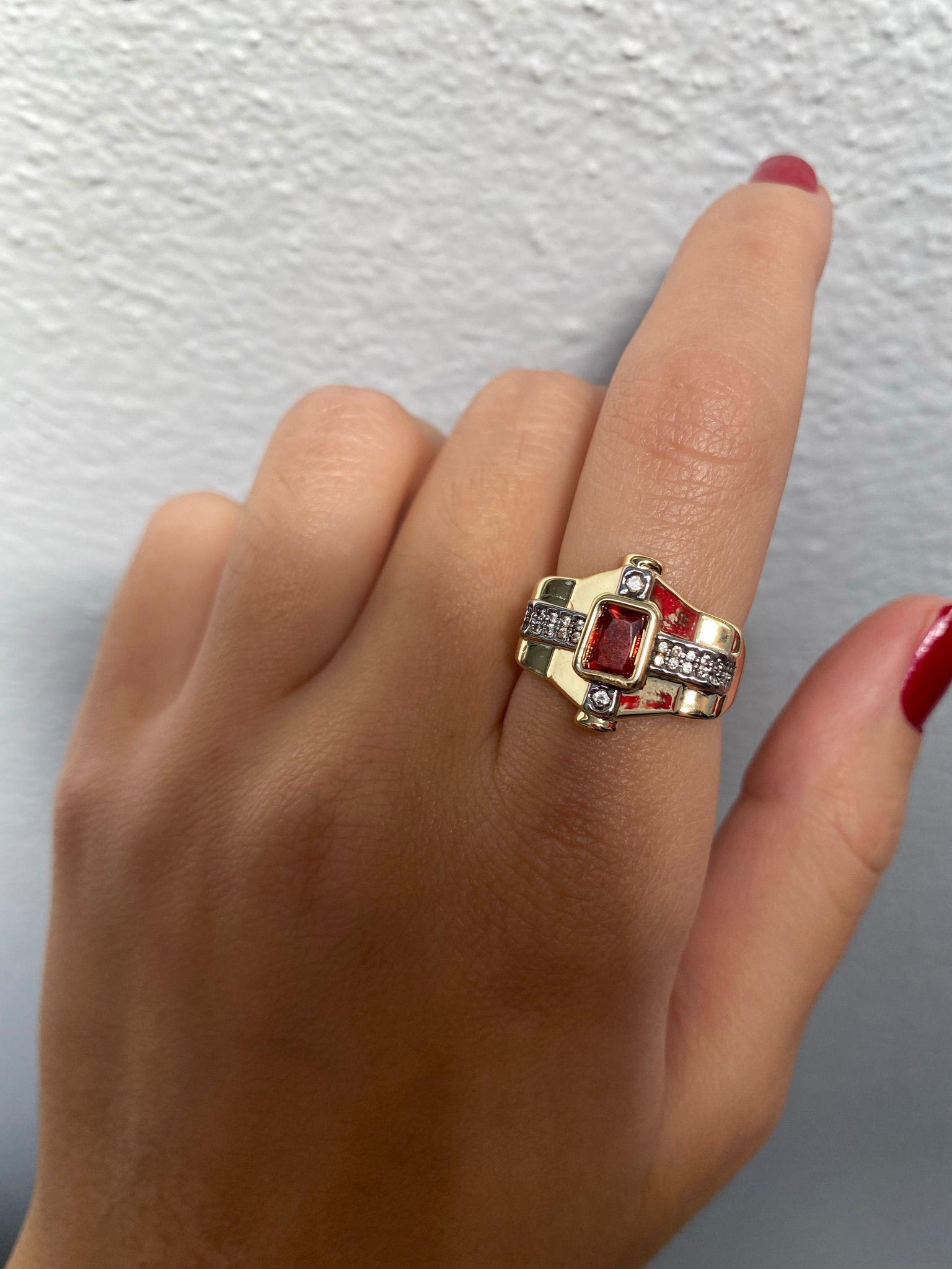 Marka Model Pembe Taşlı Emma Ayarlanabilir Yüzük