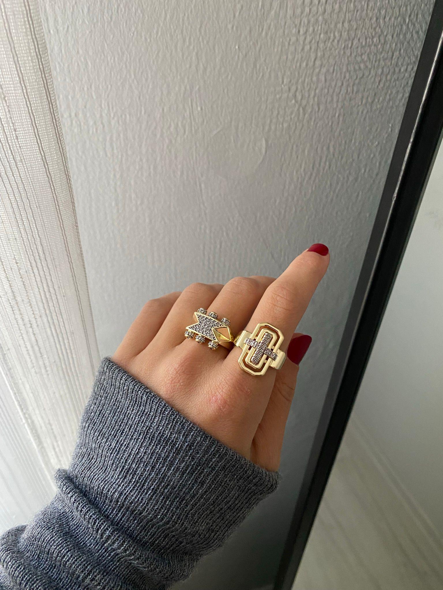 Marka Model Taşlı Ayarlanabilir Sophia Yüzük