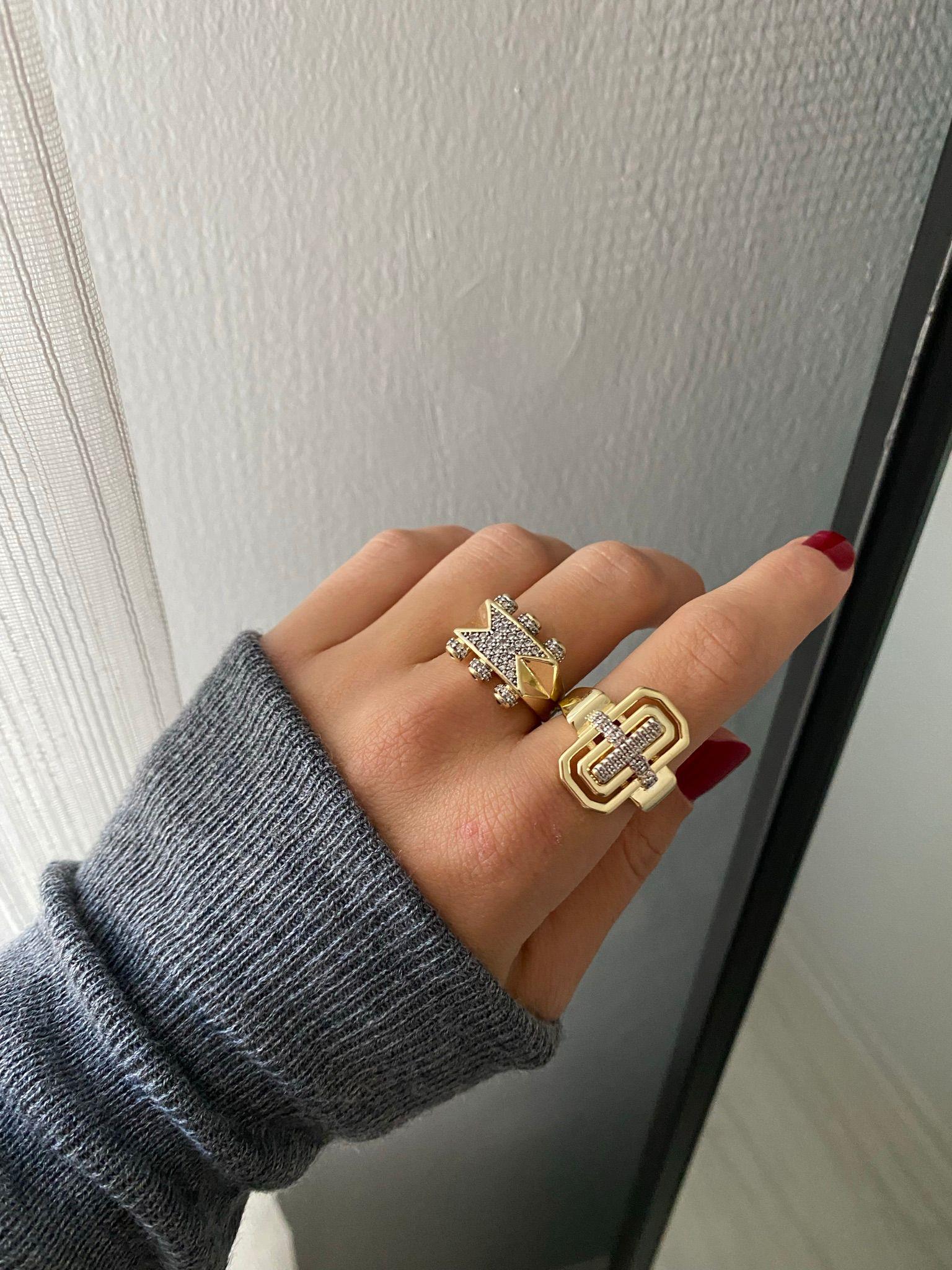 Marka Model Taşlı Ayarlanabilir Sophia Yüzük