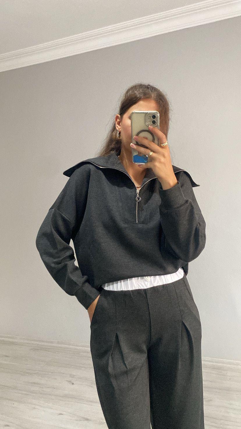 OYSH Model Modal Kumaş Takım Antrasit