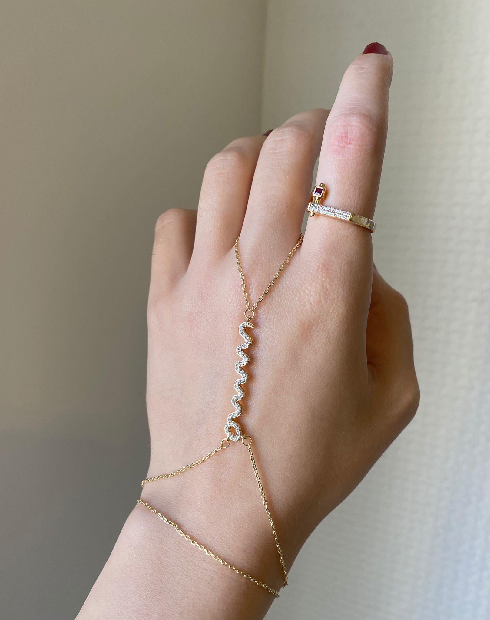 Snake Taşlı Gold Vip Şahmeran