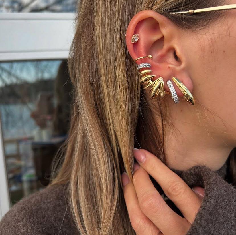 Tasarım Taşlı Koleksiyon Earcuff Küpe