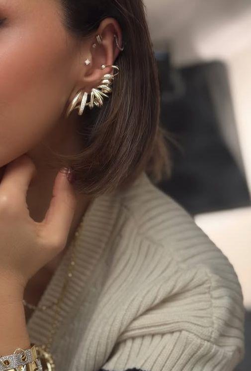 Tasarım Taşlı Koleksiyon Earcuff Küpe