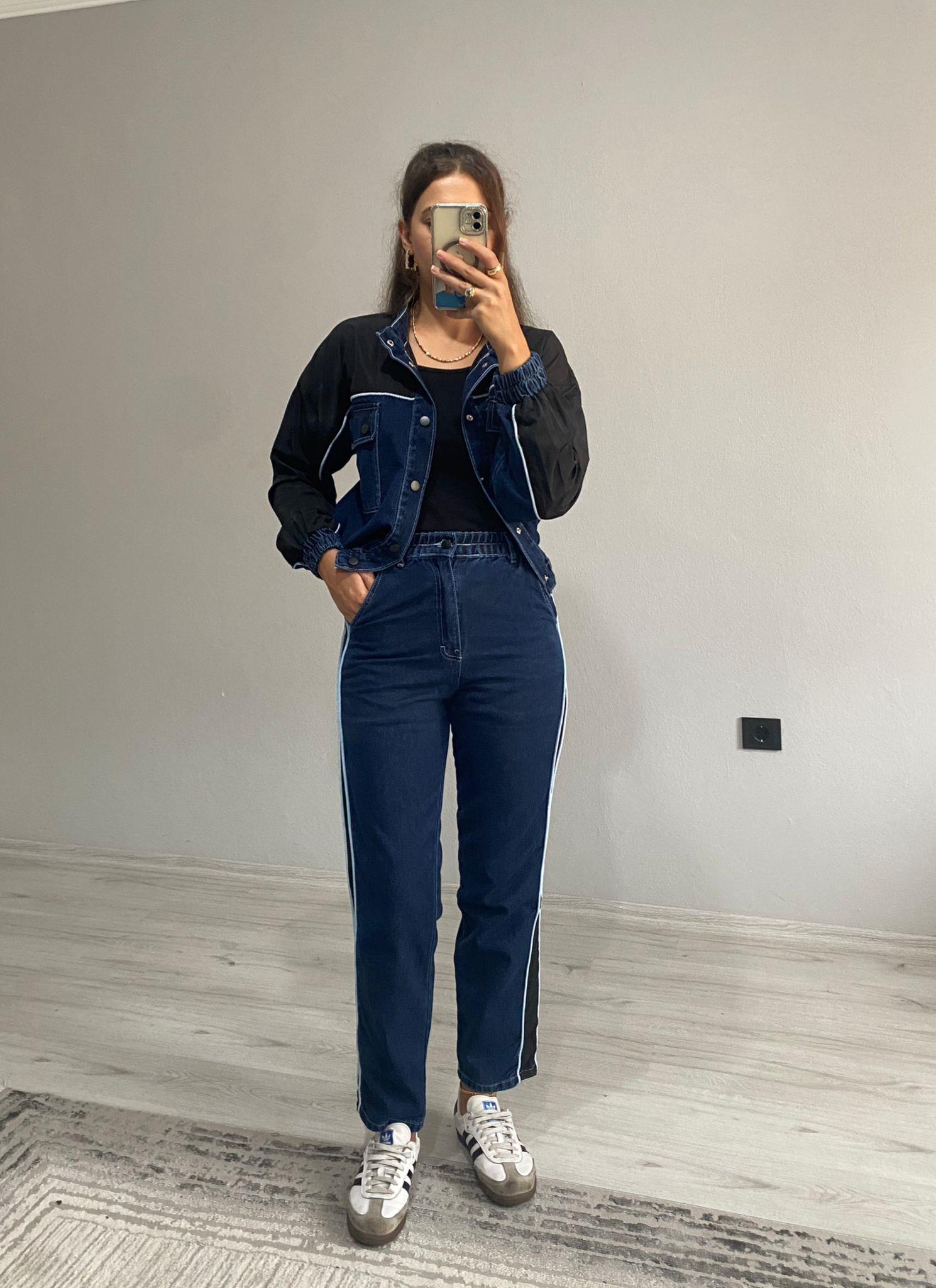 TWST Model Pareşüt Kumaş Denim Takım