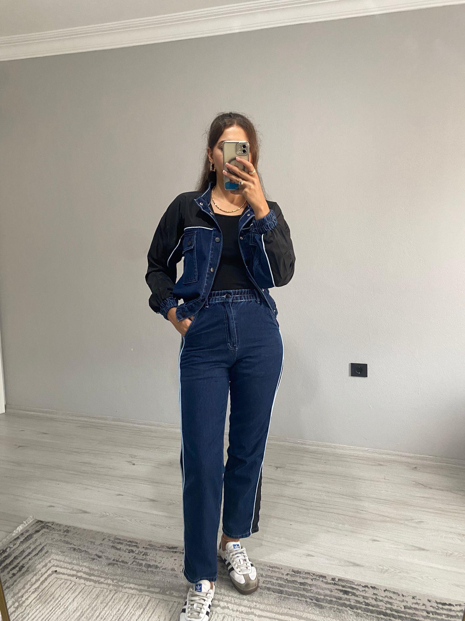 TWST Model Pareşüt Kumaş Denim Takım
