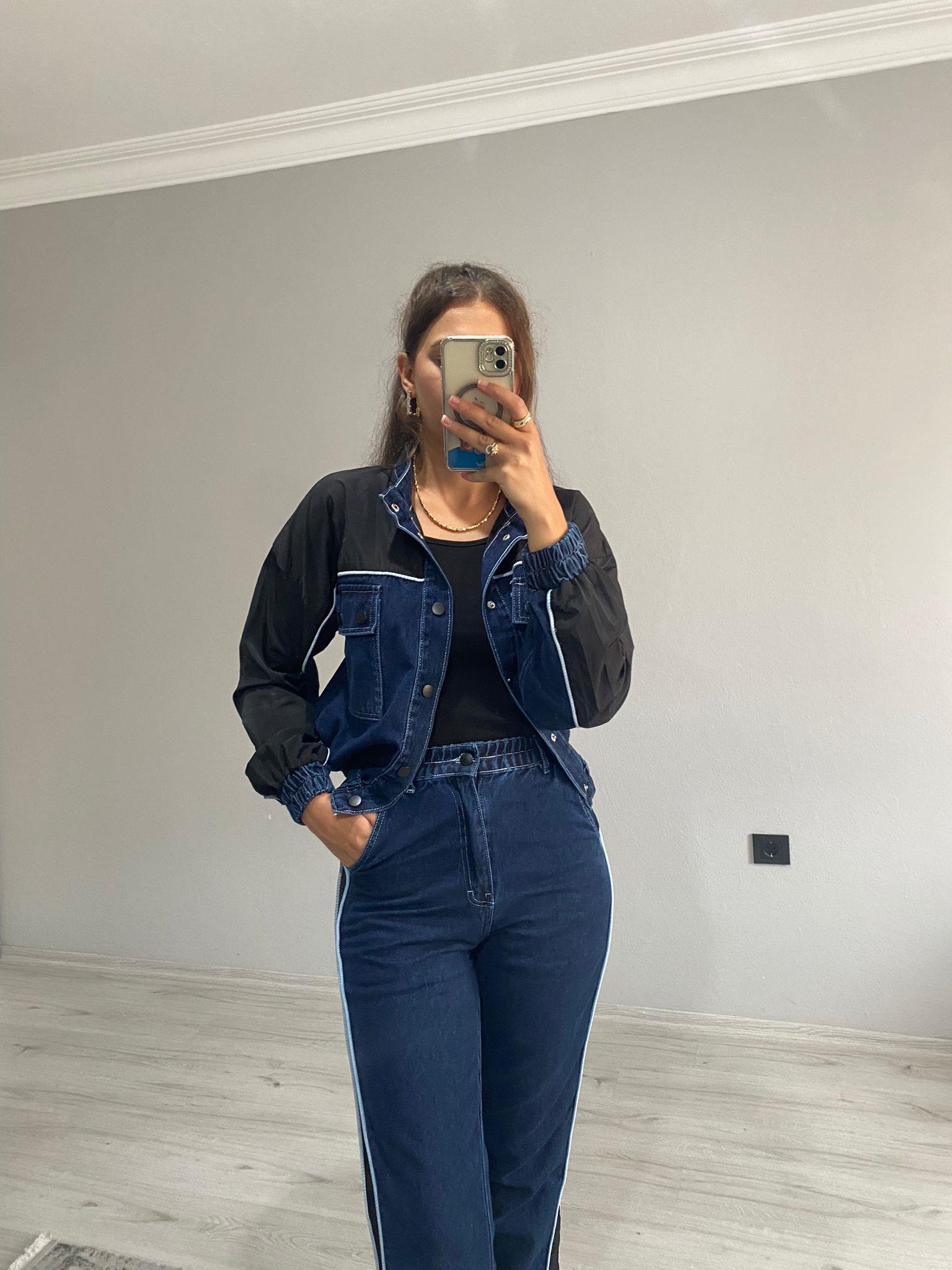 TWST Model Pareşüt Kumaş Denim Takım