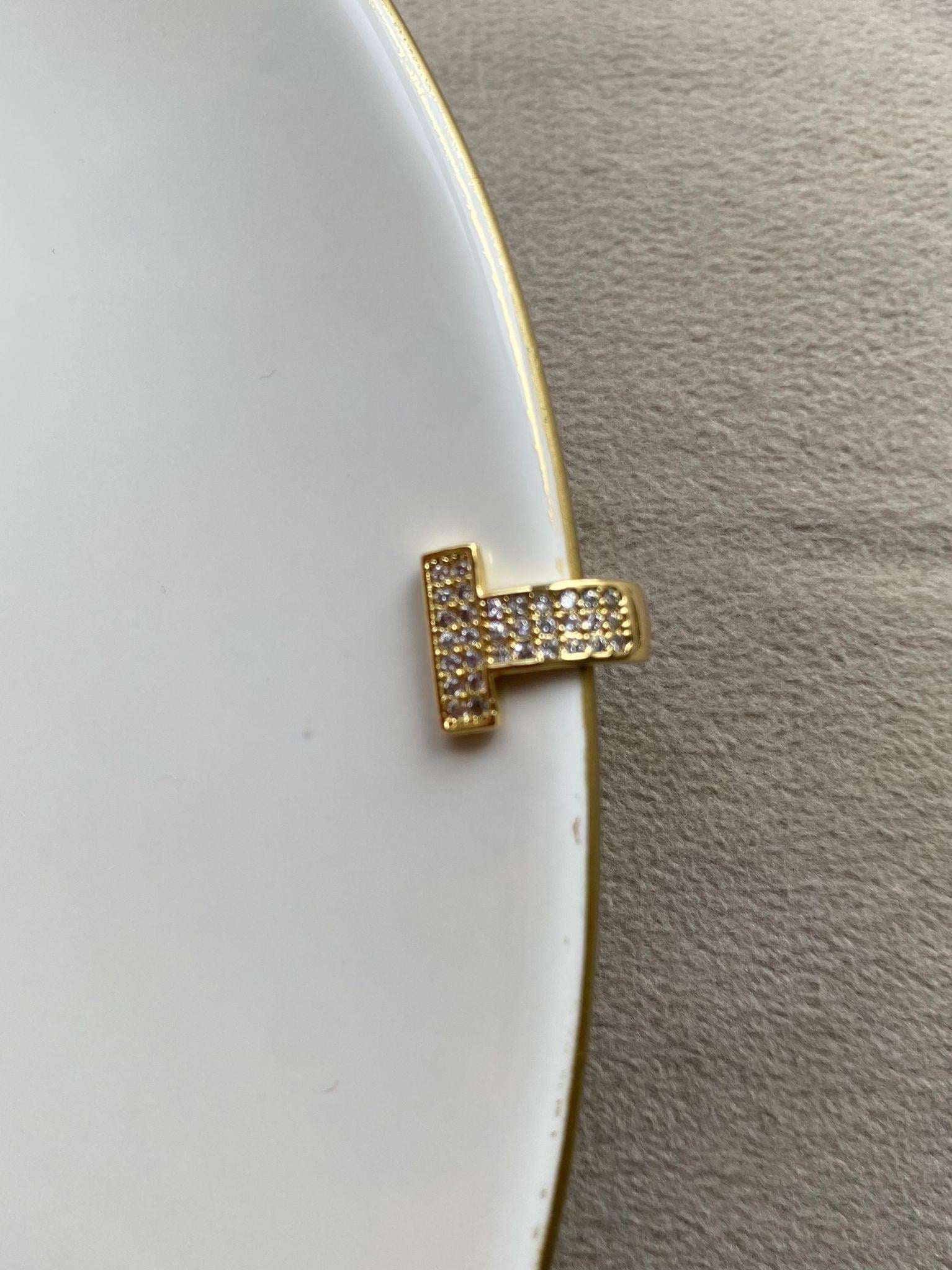 Zirkon Taşlı Tiffco Gold Vip Kıkırdak Küpe
