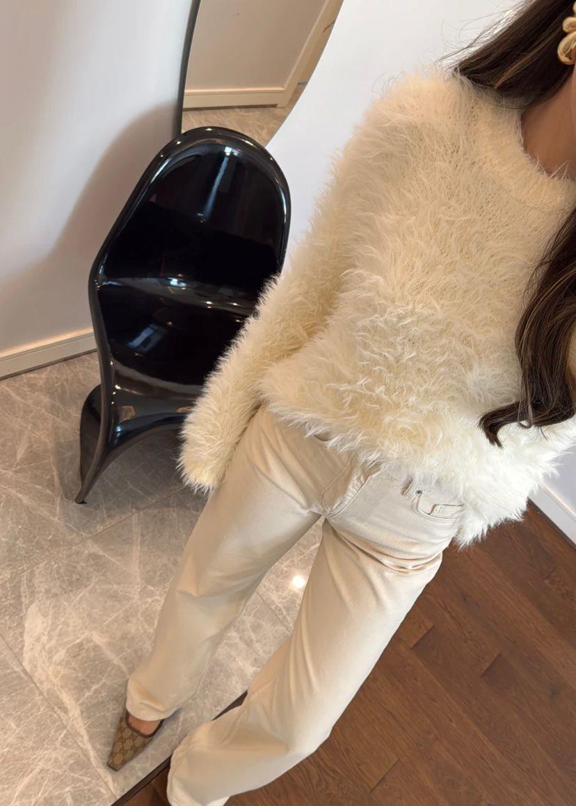 ZR BejYüksek Bel Straight Jean
