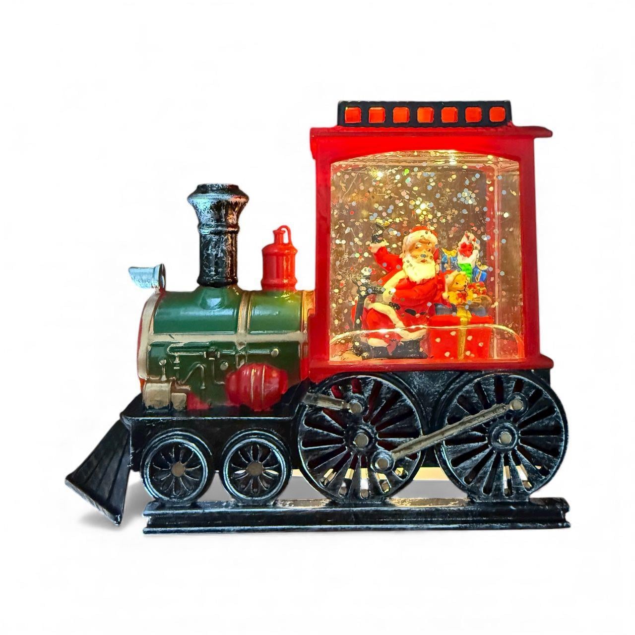 🎄 Işıklı Kar Küresi Buharlı Tren – Noel Dekorasyon Yılbaşı Süsleri