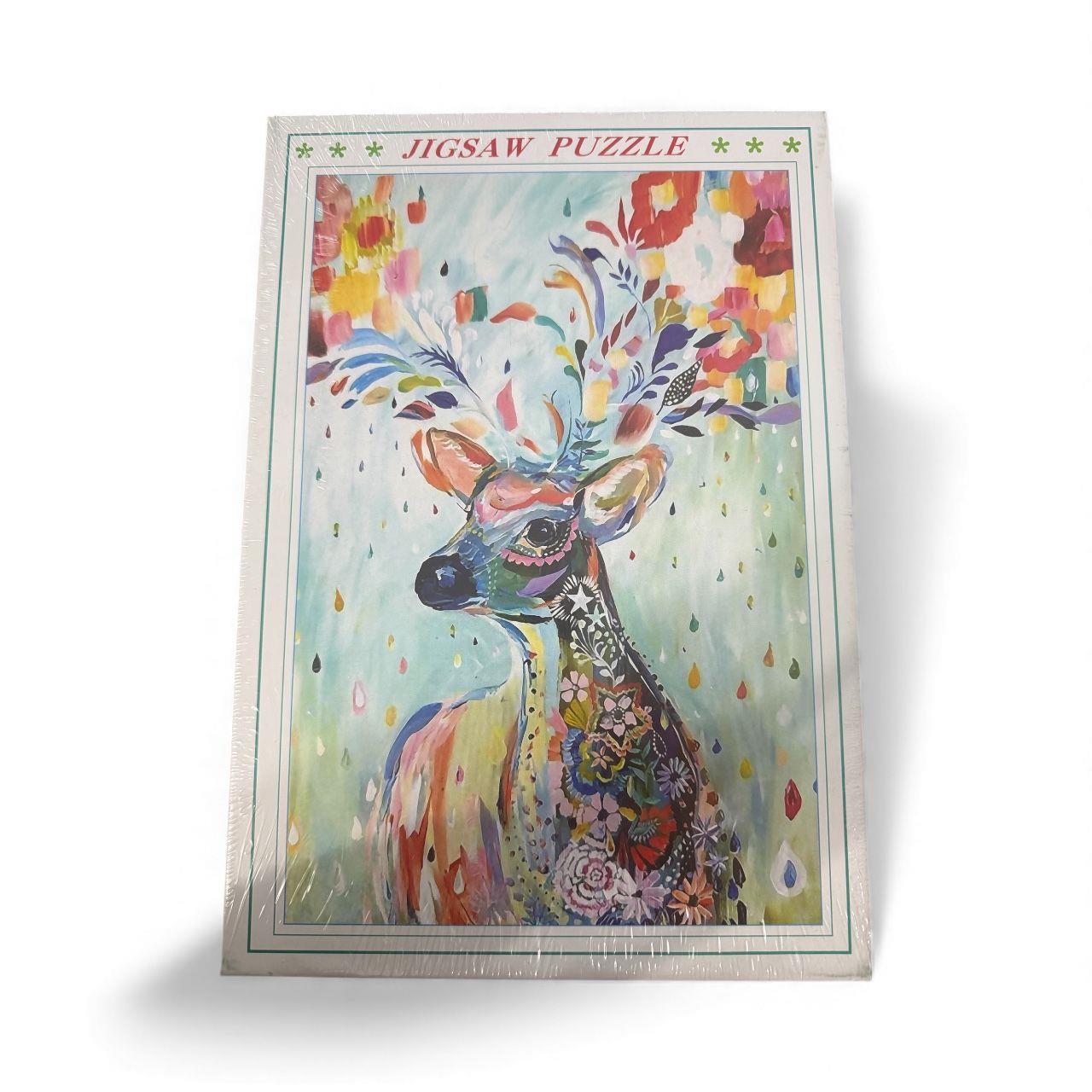 🦌 Sanatsal Çiçekli Geyik Yapbozu Puzzle🌸🧩
