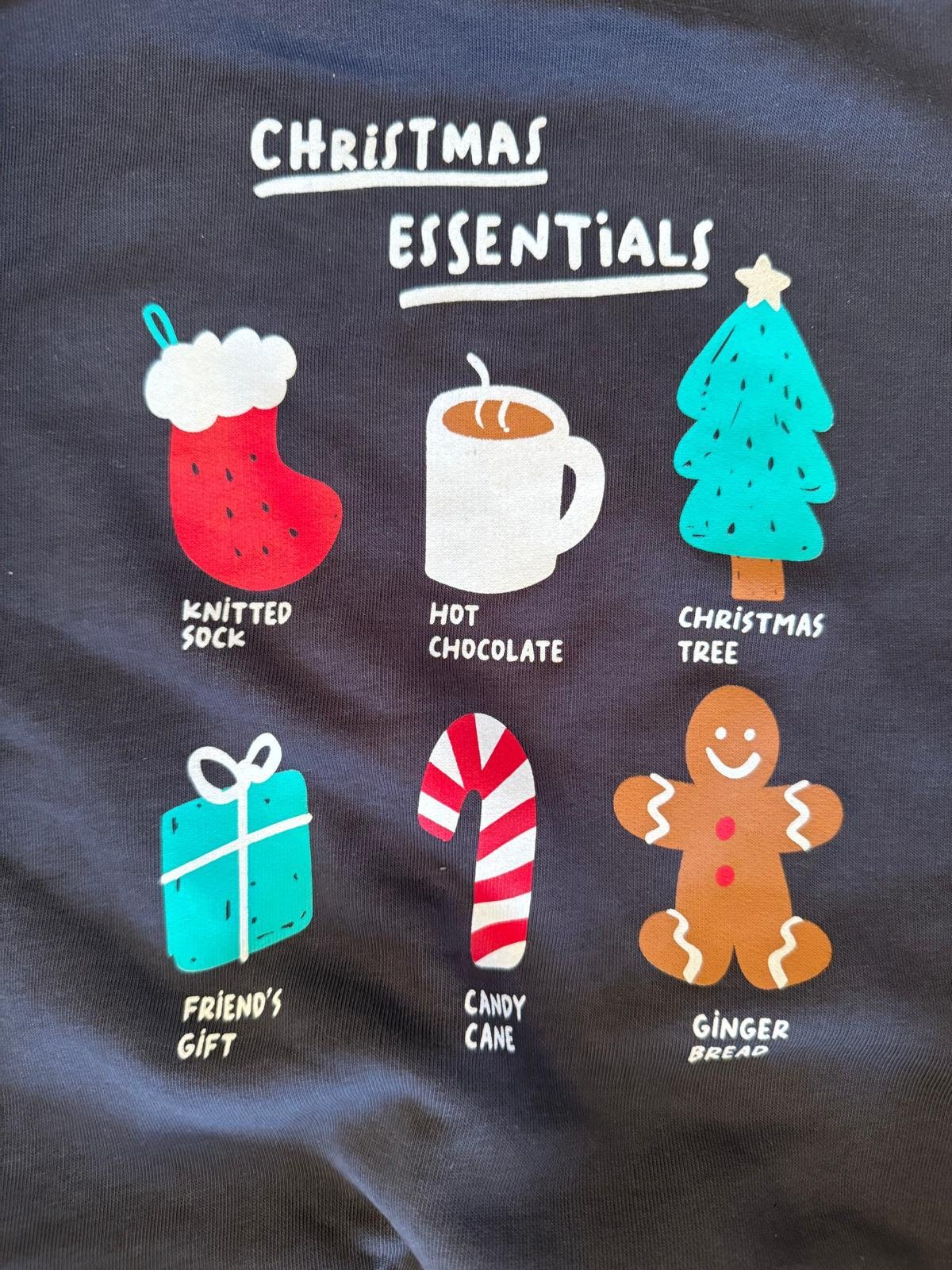  Yılbaşı Temalı Pamuklu Sweatshirt & Alt Eşofman Takımı