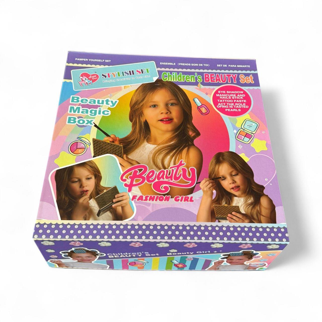 Beauty Magic Box - Sihirli Güzellik Kutusu – Çocuk Makyaj, Sticker, Dövme, Charm Seti