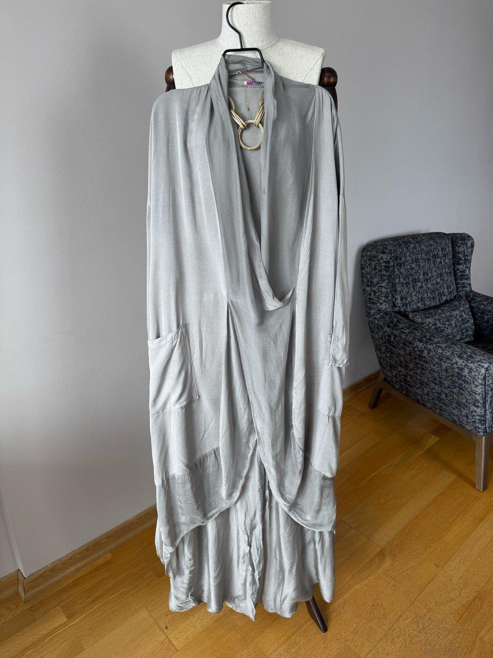 Ipek Detaylı Italyan Oversize Bluz- Pantolon Takım