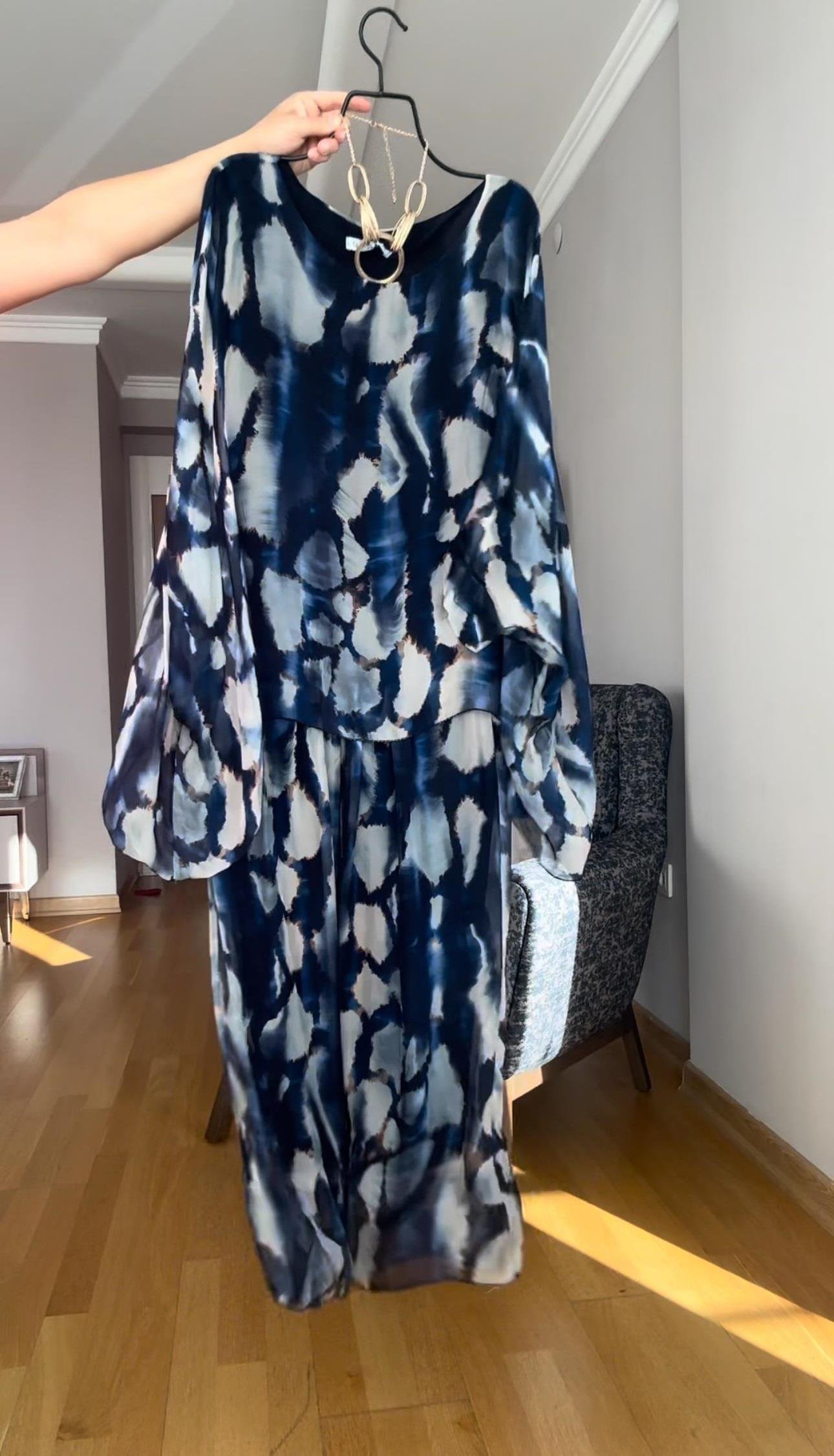 İthal Oversize Bluz - Pantolon Takım