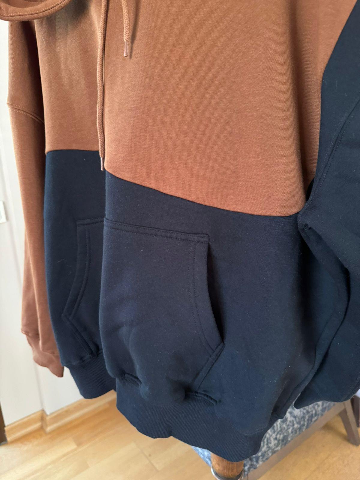 Kapüşonlu Unisex İki Renk Oversize Kışlık Sweatshirt Hoodie