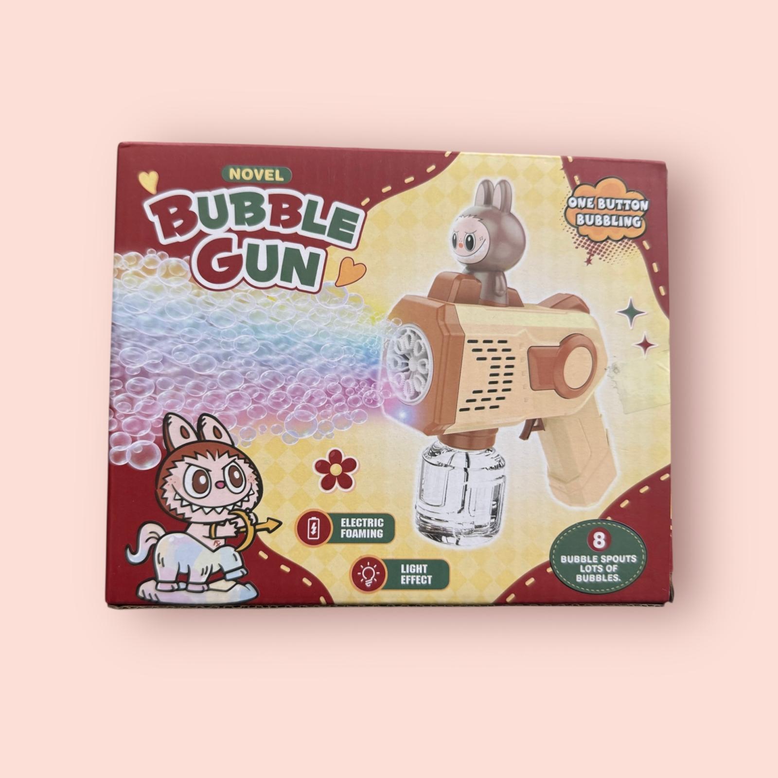 Labubu Sevimli Işıklı Elektrikli Köpük Tabancası – Bubble Gun