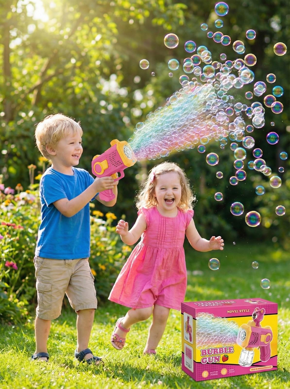 Sevimli Ayı Işıklı Elektrikli Köpük Tabancası – Bubble Gun