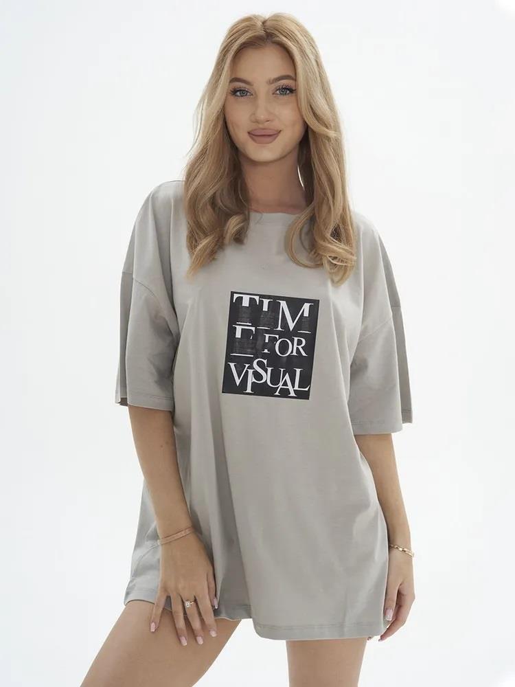 Sezon Trendi Oversize Baskılı Tişört