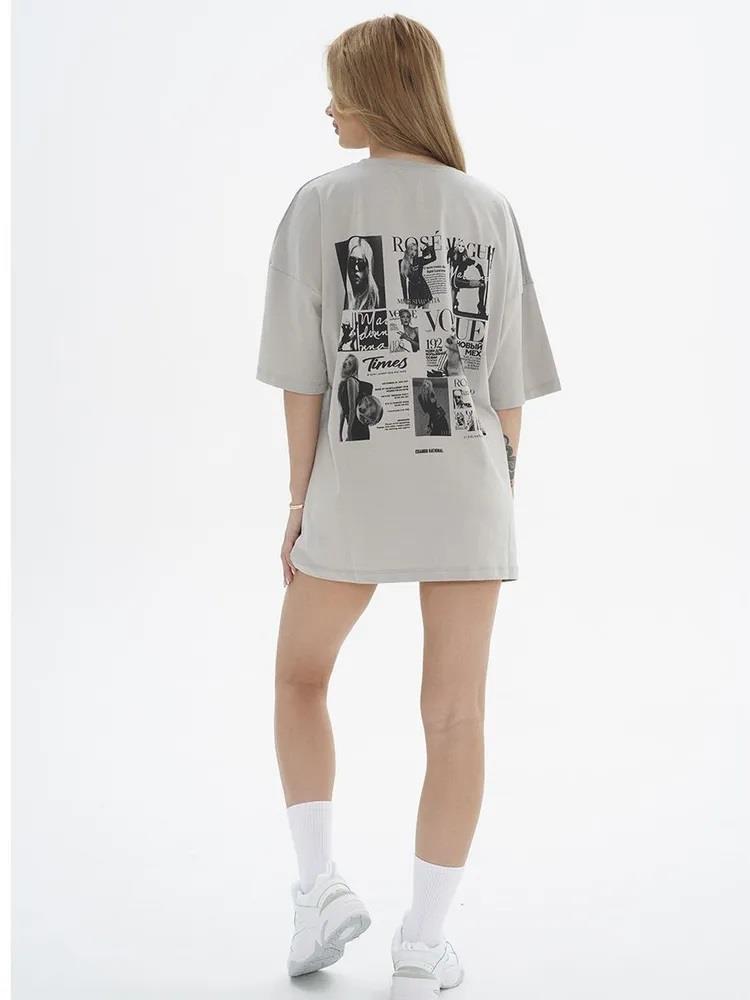 Sezon Trendi Oversize Baskılı Tişört