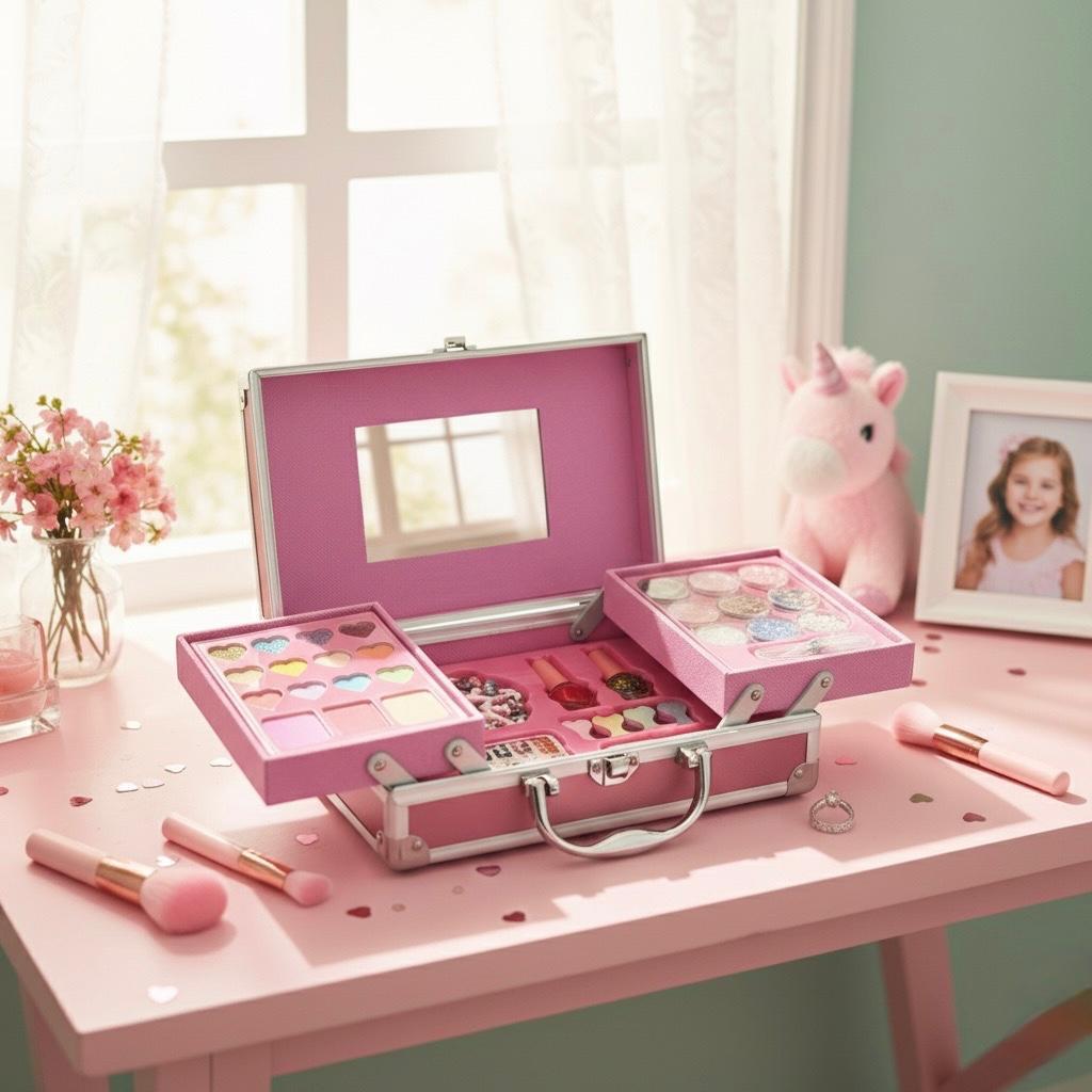 Shining Make Up - Parıltı ve Işıltı 37 Parça Çocuk Makyaj Seti 🦄