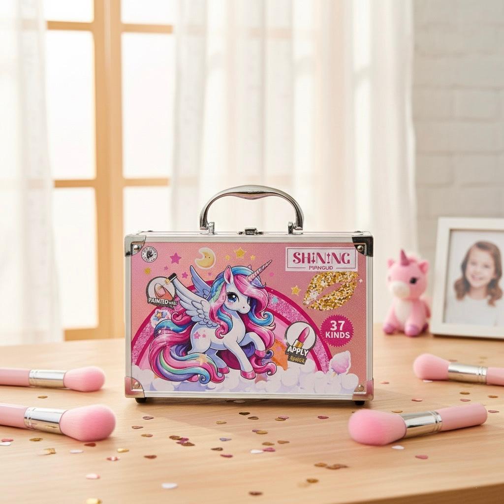 Shining Make Up - Parıltı ve Işıltı 37 Parça Çocuk Makyaj Seti 🦄