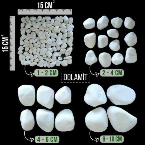 20 kg Beyaz Dolomit Taş 2-4 cm